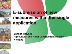 Esubmission of new measures within the single application