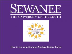 Sewanee wellness center portal