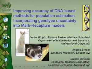 Improving accuracy of DNAbased methods for population estimation