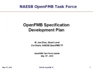 NAESB Open FMB Task Force Open FMB Specification