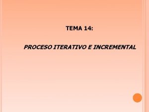 Desarrollo iterativo