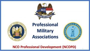 Professional Military Associations NCO Professional Development NCOPD 1