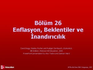 Blm 26 Enflasyon Beklentiler ve nandrclk David Begg