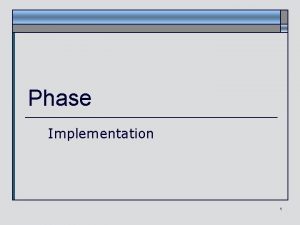Implementation phase meaning