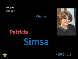 ne pas cliquer Charlie Patricia Simsa 1961 Patricia