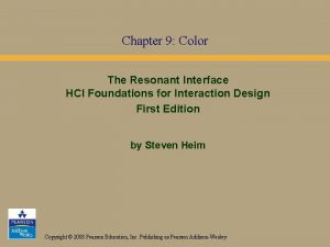 Chapter 9 Color The Resonant Interface HCI Foundations