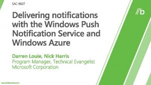 Live Tiles with Push Notifications Windows Push Notification