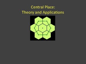 Christaller central place theory