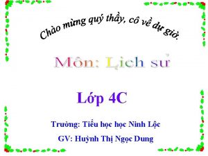 Lp 4 C Trng Tiu hc Ninh Lc