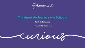 The Apostate Journey In Schools Faith to Faithless