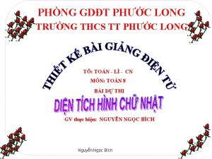 PHNG GDT PHC LONG TRNG THCS TT PHC
