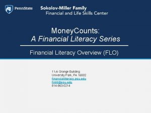 Money Counts A Financial Literacy Series Financial Literacy
