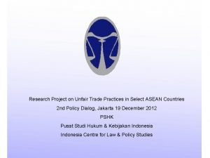 Research Project on Unfair Trade Practices in Select