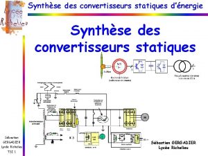 Synthse des convertisseurs statiques dnergie Synthse des convertisseurs