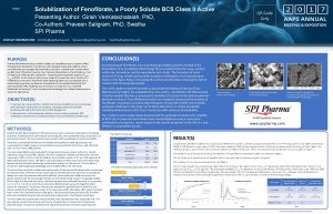 Solubilization of Fenofibrate a Poorly Soluble BCS Class