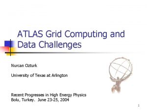 ATLAS Grid Computing and Data Challenges Nurcan Ozturk
