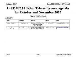 doc IEEE 802 11 171566 r 0 October