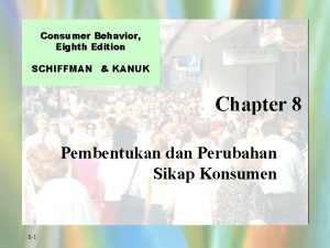 Consumer Behavior Eighth Edition SCHIFFMAN KANUK Chapter 8