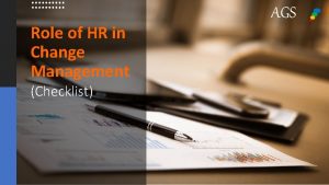 Hr role in change management process