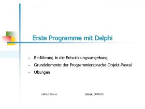 Delphi entwicklungsumgebung