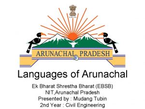 Languages of Arunachal Ek Bharat Shrestha Bharat EBSB