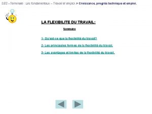 SES Terminale Les fondamentaux Travail et emploi Croissance