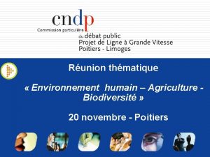 Runion thmatique Environnement humain Agriculture Biodiversit 20 novembre