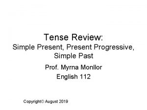 Simple present tense review