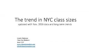 The trend in NYC class sizes updated with