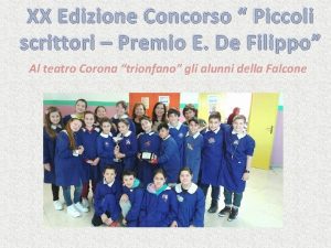 XX Edizione Concorso Piccoli scrittori Premio E De