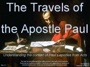 Timeline of paul's missionary journeys