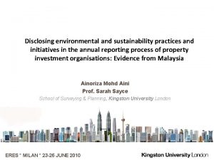 Disclosing environmental and sustainability practices and initiatives in