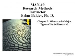 MAN10 Research Methods Instructor Erlan Bakiev Ph D