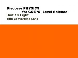 Discover PHYSICS for GCE O Level Science Unit