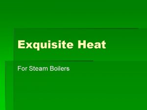 Exquisite Heat For Steam Boilers Time based system