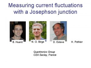 Measuring current fluctuations with a Josephson junction B