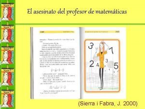 El asesinato del profesor de matematicas El asesinato del profesor de matematicas