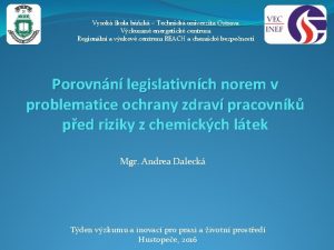 Vysok kola bsk Technick univerzita Ostrava Vzkumn energetick