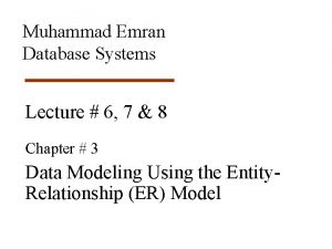 Muhammad Emran Database Systems Lecture 6 7 8