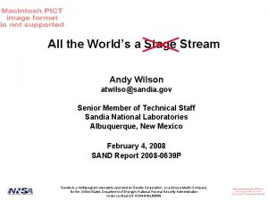 All the Worlds a Stage Stream Andy Wilson