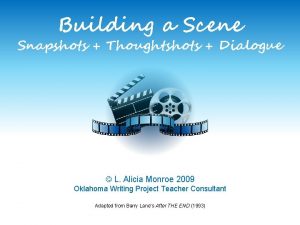 Building a Scene Snapshots Thoughtshots Dialogue L Alicia