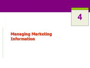 Marketing information system