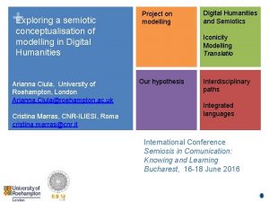 a semiotic Exploring conceptualisation of Project on modelling