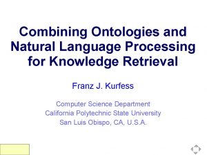 Combining Ontologies and Natural Language Processing for Knowledge