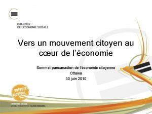 Vers un mouvement citoyen au cur de lconomie