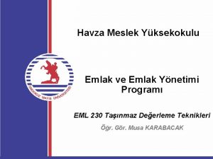 Havza Meslek Yksekokulu Emlak ve Emlak Ynetimi Program