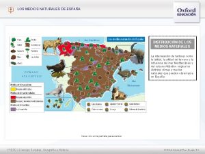 LOS MEDIOS NATURALES DE ESPAA DISTRIBUCIN DE LOS