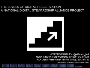 Ndsa levels of preservation