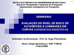 ESCOLA POLITCNICA DA UNIVERSIDADE DE SO PAULO Subrea