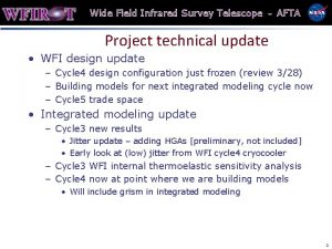 Wide Field Infrared Survey Telescope AFTA Project technical